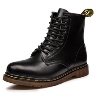 Dr.Martens 1460 Martin Boots Crusty Couple Models Shoes Boots Smooth Leather Boots Round Head Unisex Work Shoes Size35-48