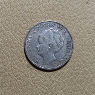 Coin perak Wilhelmina 1 Gulden tahun 1929. Berat 9.92 gram. Hrg 110.