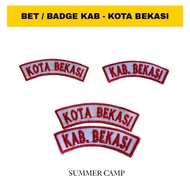BET BEKASI CITY EMBROIDERED BADGE/ - BEKASI KAB 1 PCS READY TO SHIP