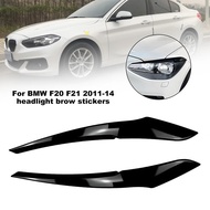 *HOT SHOP* 1pair Car Front Headlight Eyebrow Eyelid Cover Black for BMW 1 Series F20 F21 Standard Pr