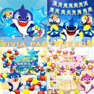 Baby Shark Foil Balloon Set Birthday Theme Party Balloon Decoration
