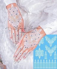 TERMURAH HENA STIKER NAILART HENA PENGANTIN TEMPEL FRE GLITER  MANIK