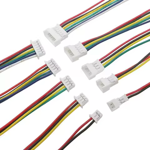10Pairs JST PH1.25 10/15/20/30/50CM Male Female Wire Connector 1.25mm Pitch 2P 3P 4P 5P 6P JST Plug 
