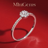 MiniGems แหวนเงินแท้ 925 เพชรสวิส(CZ) แหวนคู่ แหวนแต่งงาน แหวนผู้หญิง แหวนผู้ชาย 08913