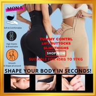 Girdle Pants Slimming Pants Bengkung Perut Buncit Wanita High Waisted Buckle Front Shapewear Plus Si