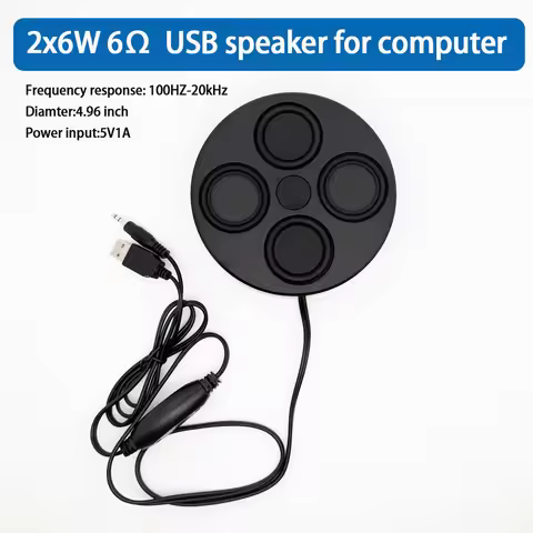 USB speakers for PC 4.9“ ultrathin 26mm Magnetic Stereo surround sound 6Ohm 6Wx2 for laptop