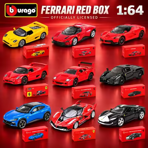 Bburago 1:64 Ferrari Series,SP3 458 599 ENZO F12 SF90 812 Alloy Diecast Models,Mini Simulation Cars