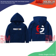 Free Fire Frontal Gaming Kids Hoodie Jacket - Red Merch