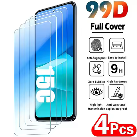 4PCS Tempered Glass For Xiaomi Redmi 15C 15 14C 13C 13 12C 12 5G Screen Protector For Xiaomi Redmi K