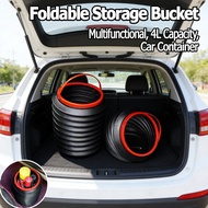 Bin Car Container Water Storage Bucket Dustbin Multifunctional 4L Car Foldable