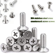 50/20/10/5pcs M1.6 M2 M2.5 M3 M4 M5 M6 304 Stainlesss steel Cross Phillips Flat Countersunk Head Scr