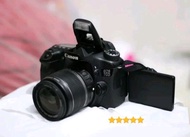 Camera Kamera DSLR SLR Canon Eos 70D Lensa 18-55mm Hitam Murah