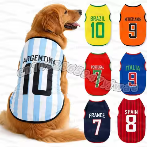 Summer Dog ClothesArgentina Spain Brazil print Basketball Clothes Puppy T-Shirt Summer Pet Cat Shirt