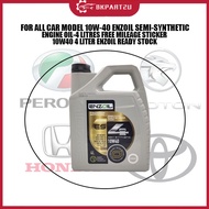 10W-40 Enzoil Semi-Synthetic API SN 10W-40 Car Engine Oil-4 litres Free mileage sticker 10w40 10000K