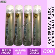 Racing Claash Cat Pilox Chrome Krom Crom Spray Paint Semprot Mengkilap Stainless Steel Velg Knalpot 
