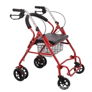 Adult Medical Walker Rollator with seat, wheels and foldable footrest