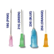 DISPOSABLE NEEDLE FOR SYRINGE (18G / 21G / 23G / 24G / 25G) (100pcs)