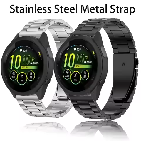 20mm 22mm 18mm Stainless Steel Metal Strap for Garmin Forerunner 55 265 965 165 255 Venu 3 2/Active 