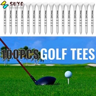 SUYO 100pcs Golf Wood Tees, Wooden Digital Scale White Striped Golf Tee, Durable 69/83mm Golf Tee Su