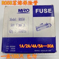 MRO Fuse Tube R058Volume6*30 1A2A4A5A30A 6.3mm*31.5mm