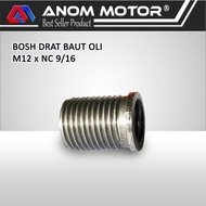 Bos drat sok drat buangan oli motor (m12x15-9/16x18)