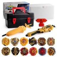 Beyblade 12PCS Gold Burst Set Spinning With Grip Launcher+Portable Toys Box Case