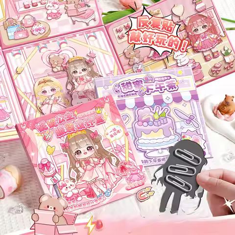 Capibala Bear Magnetic Quiet Book for Boys Girls Magnetic Stickers New Absorption No-Cut Book Deluxe