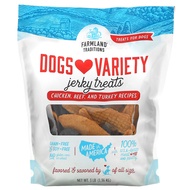 Farmland Traditions, Dogs Love Variety, Jerky Treats, Chicken, Beef, and Turkey, 3 lb (1.36 kg)