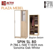 Lemari Pakaian Baju 2 Pintu Sliding Kecil Activ Spin SL 80