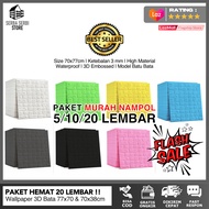 Wallpaper Dinding Kamar (BISA COD!!) Ukuran 70x77cm TERMURAH Wallpaper Dinding Stiker Brick Foam / S