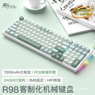 【優選】rk r98無線機械鍵盤三模客制化軟彈gasket結構電競遊戲專用