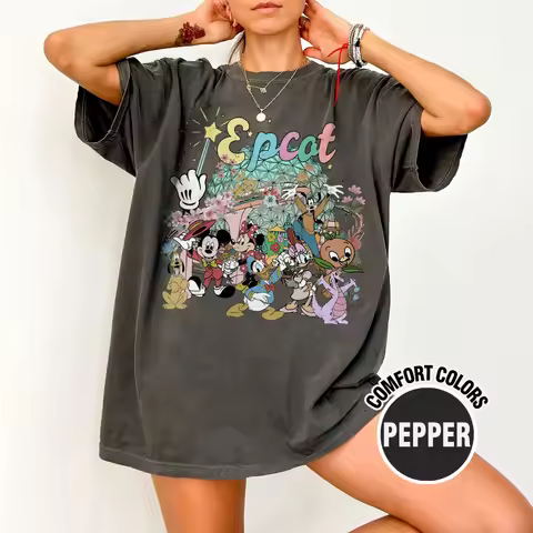 Mickey Friends Epcot Center Since 1982 Shirt Disney Epcot World Tour Tee Epcot Travel Around The Wor