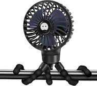 Stroller Fan,Mini Handheld Clip-on Personal Portable Desk Fan USB Fan Adjustable 3 Speeds with Flexi