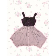 Axes Femme Dress Kawaii Pink Purple JSK Jumper Skirt BIG Bow Ribbon Pockets Asymmetric Asymmetric
