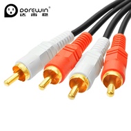 Dorewin 2RCA to 2 RCA Audio Cable male to male rca cable Gold-Plated AUX RCA Cable for Home Theater