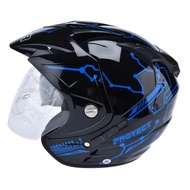 MSR Helm Dewasa Impressive - Protect - SNI Double Visor Half Face