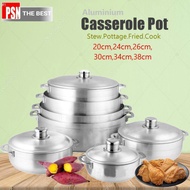 34cm-38cm Aluminium Casserole Pot Pan Cookware With Lid Periuk