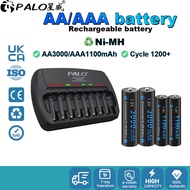 PALO 8 Slot Battery Fast Charger Compatible With 1.2v AA AAA Ni-MH/Ni-CD Rechargeable Battery