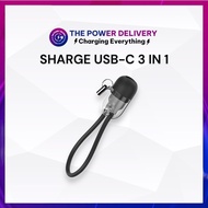 Cáp ngắn sạc nhanh Sharge 20cm tuỳ chỉnh đầu cáp chuyên dụng dùng cho sạc dự phòng
