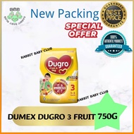 Dumex Dugro Step 3 Fruit & Veg Growing Up Milk Formula 1-3 years 750g (Susu, Milk Powder, 奶粉)