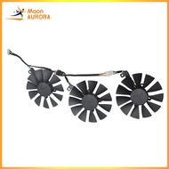 Moon AURORA Set of 3 New Computer 87mm/3.42inch Graphics Card Fan for Strix GTX 1060 RX 580