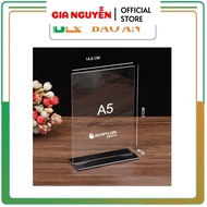 A5 Transparent Desktop Mica Menu Board A5 Size Mica Menu for Documents - Gia Nguyen