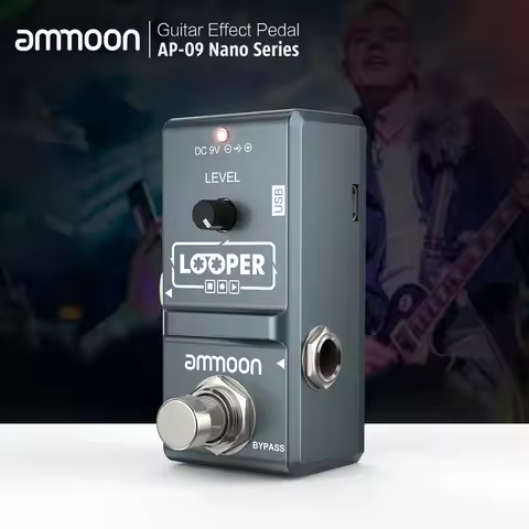 ammoon AP-09 Nano Loop Electric Guitar Effect Pedal Looper True Bypass Unlimited Overdubs 10 Minutes