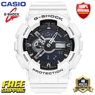Original G-Shock GA110 Men Women Sport Watch Japan Quartz Movement 200M Water Resistant Shockproof and Waterproof World Time LED Auto Light Gshock Man Boy Girl Sports Wrist Watches with 4 Years Official Warranty GA-110GW-7A (Ready Stock Free Shipping)