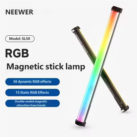 NEEWER SL50 SL30 RGB Fill Light Handheld Video Light Photography Lamp Portable Magnetic Light Stick 