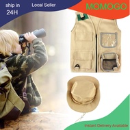 Kids Explorer Costume Vest Hat Dress up Nature Adventures Suit for Toddlers Park Ranger Zoo Keeper C