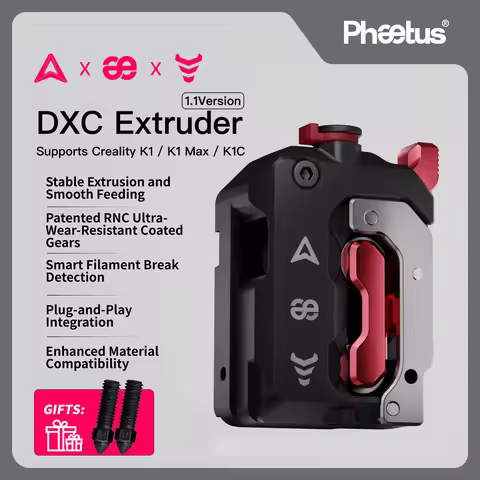 Phaetus DXC V1.1 Upgraded Extruder Stable Extrusion and Smooth Feeding Extruder Kit for Creality K1 