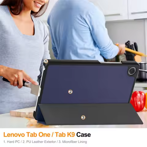 For Lenovo Tab One 8.7 inch Smart case Tab K9 2025 Folding Flip Stand With Auto Sleep Funda TB305XU/