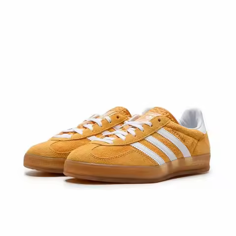 Adidas Originals HQ8716 Women Casual Shoes Yellow White Suede Upper Low Top Classic Skateboard Sport