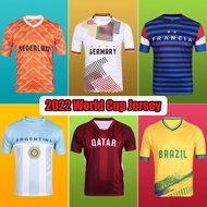 2022 World Cup Jersey Football Short-sleeved Brazil Mexico France Spain Qatar Argentina Men Fans Spo